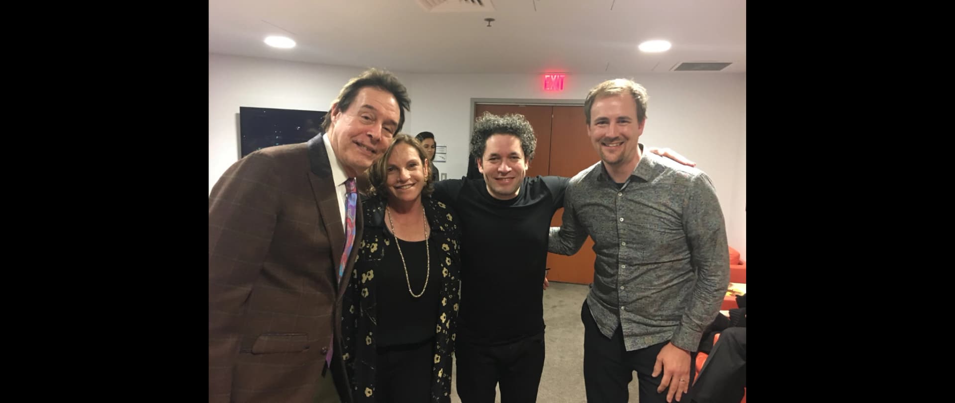 Alan Chapman, Gail Eichenthal, Gustavo Dudamel, and Brian Lauritzen.