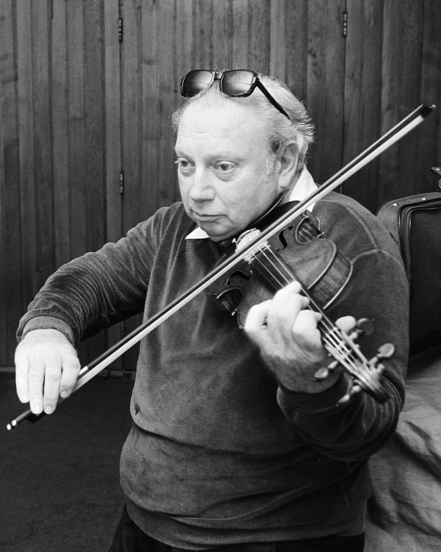 The violin hero of John’s guest: Isaac Stern, in 1979
