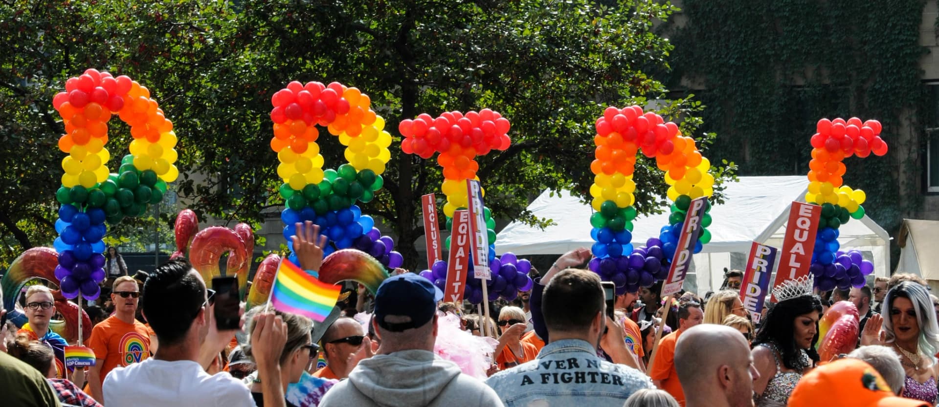 Pride Parade in 2018, Pride spelled out in Balloon Letters