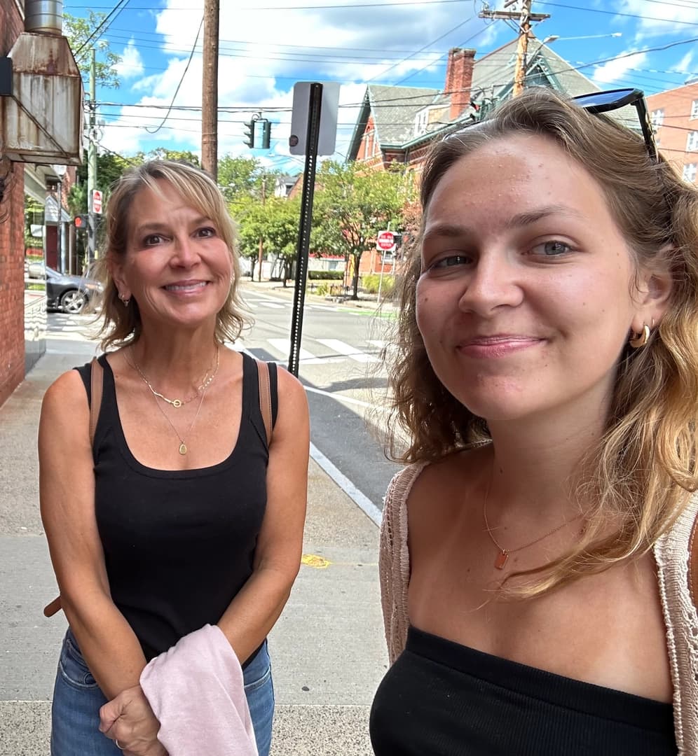 Nina Evtuhov and her daughter Sasha Schoettler in New Haven, Connecticut, where Sasha is starting her last year at Yale.