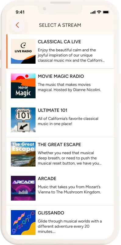 Mobile app screen 1
